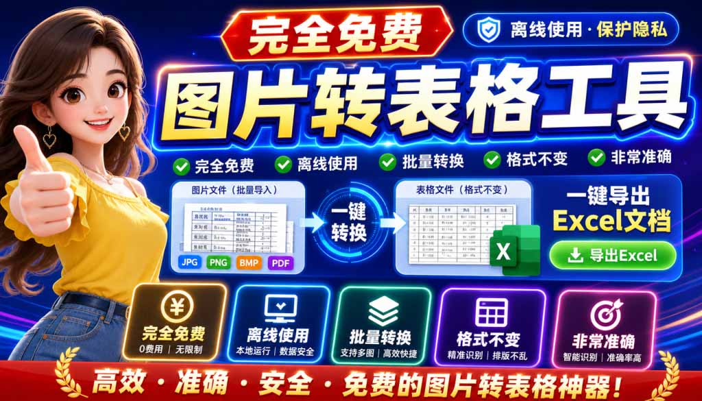 (19972期)图片表格识别提取工具,支持一键从图片中智能提取表格并导出Excel文件,可离线免网运行,FastTableOCR插图1 (19972期)图片表格识别提取工具,支持一键从图片中智能提取表格并导出Excel文件,可离线免网运行,FastTableOCR插图1
