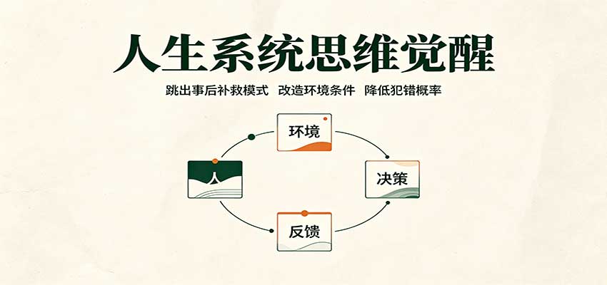 人生系统思维觉醒：跳出事后补救模式，改造环境条件，降低犯错概率