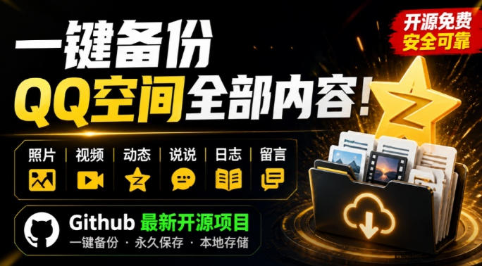 一键将你QQ空间全部内容备份下来!照片/视频/动态信息全存本地,Github最新开源项目QzoneArchive插图 一键将你QQ空间全部内容备份下来!照片/视频/动态信息全存本地,Github最新开源项目QzoneArchive插图
