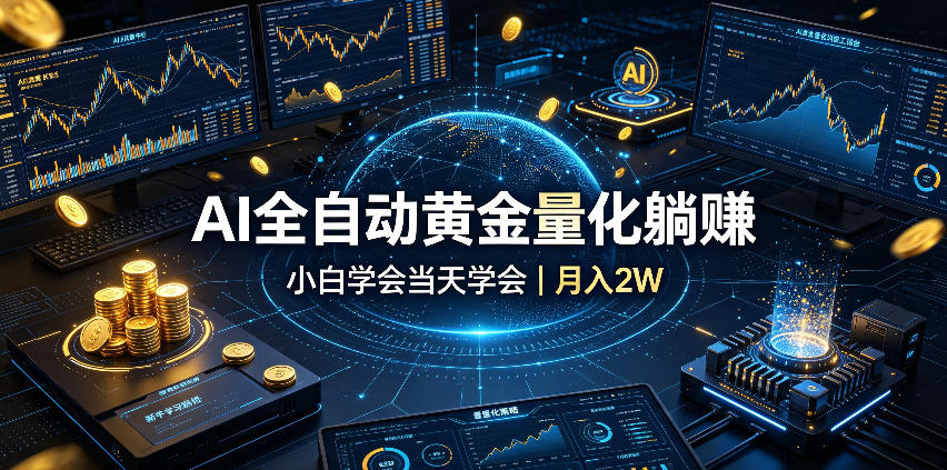 AI全自动黄金量化躺賺:小白学会当天学会,月入2W!【揭秘】插图 AI全自动黄金量化躺賺:小白学会当天学会,月入2W!【揭秘】插图