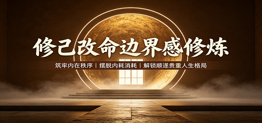 修己改命边界感修炼:筑牢内在秩序,摆脱内耗消耗,解锁顺遂贵重人生格局