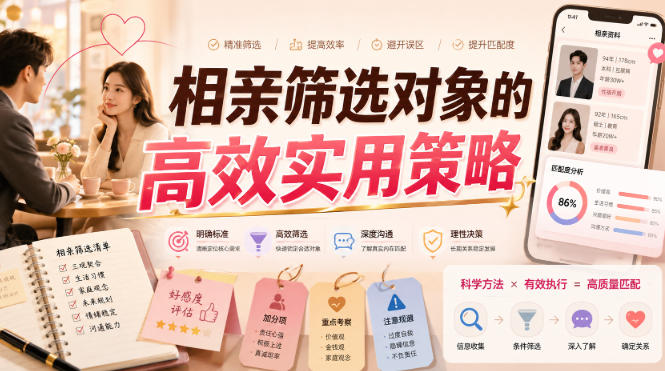 付费文章:相亲筛选对象的高效实用策略