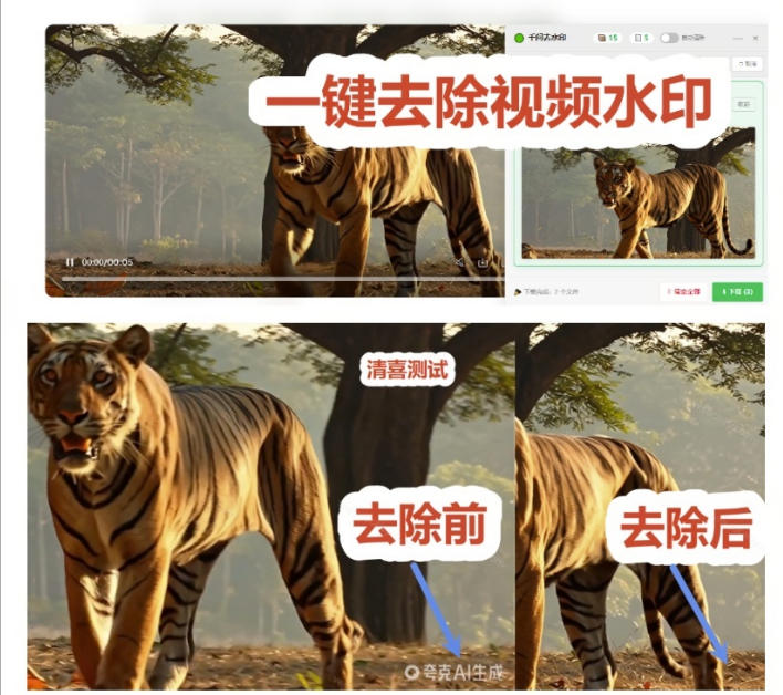 太香了！这款千问视频/图片去水印神器，一键搞定烦人水印，本地完全免费，浏览器拓展插件插图1