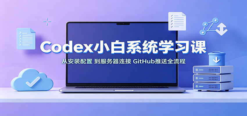 Codex小白系统学习课:小从安装配置,到服务器连接、GitHub推送全流程