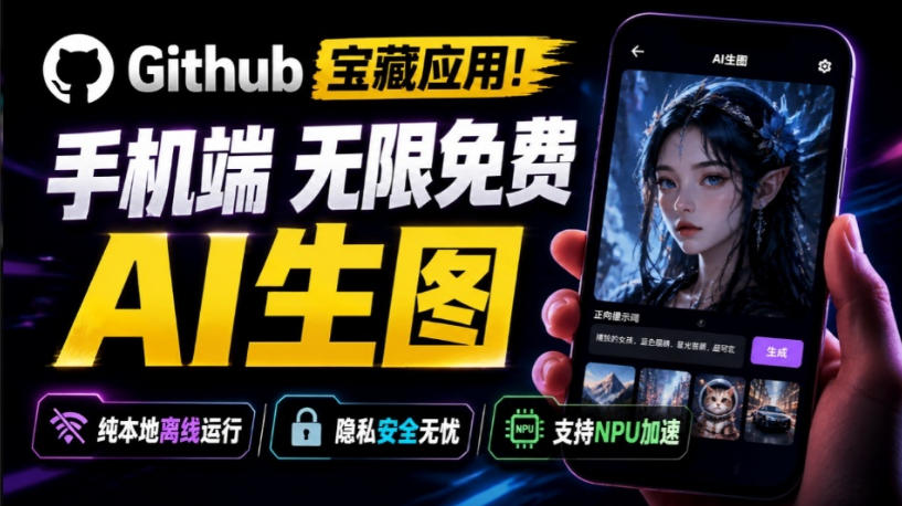Github宝藏应用!手机端无限免费AI生图,纯本地离线运行,支持NPU加速斩获3.1k stars,local-dream插图 Github宝藏应用!手机端无限免费AI生图,纯本地离线运行,支持NPU加速斩获3.1k stars,local-dream插图