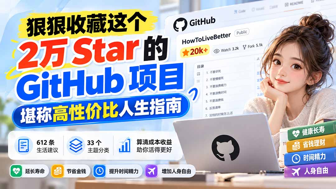 (20726期)狠狠收藏这个 2 万 Star 的 GitHub 项目,堪称高性价比人生指南。插图1 (20726期)狠狠收藏这个 2 万 Star 的 GitHub 项目,堪称高性价比人生指南。插图1