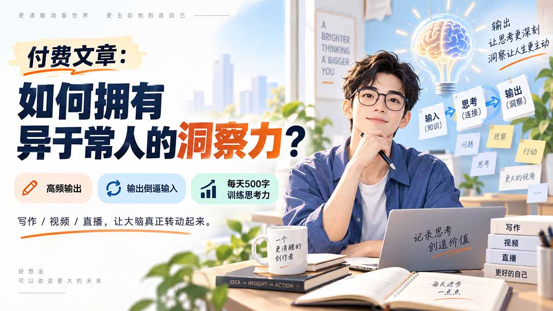 (20558期)付费文章:如何拥有异于常人的洞察力?插图 (20558期)付费文章:如何拥有异于常人的洞察力?插图