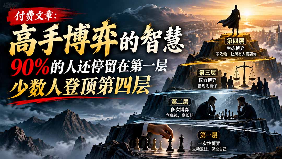 （20628期）【无水印】付费文章：高手博弈的智慧，90%的人还停留在第一层，少数人登顶第四层插图1