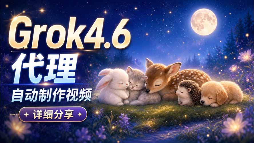 (20560期)Grok 4.6 代理自动制作视频!从提示词到成片全流程详细分享|AI Agent 实操分享插图 (20560期)Grok 4.6 代理自动制作视频!从提示词到成片全流程详细分享|AI Agent 实操分享插图