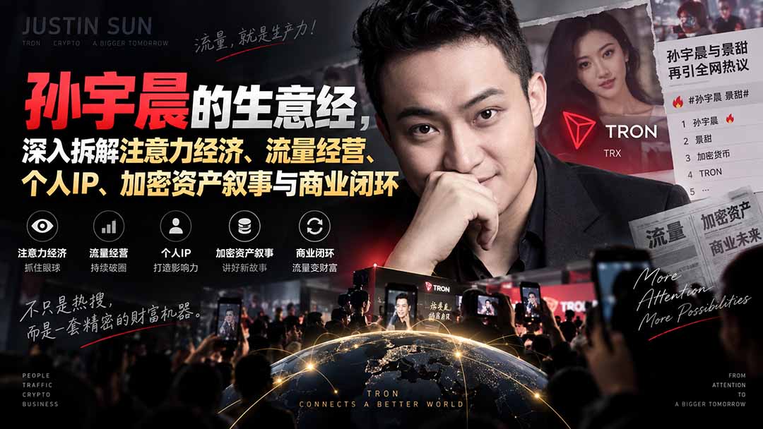 (20290期)某星球精华文章——孙宇晨的生意经,深入拆解注意力经济、流量经营、个人IP、加密资产叙事与商业闭环插图1 (20290期)某星球精华文章——孙宇晨的生意经,深入拆解注意力经济、流量经营、个人IP、加密资产叙事与商业闭环插图1