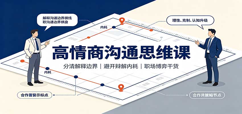 高情商沟通思维课:分清解释边界,避开辩解内耗,职场博弈干货