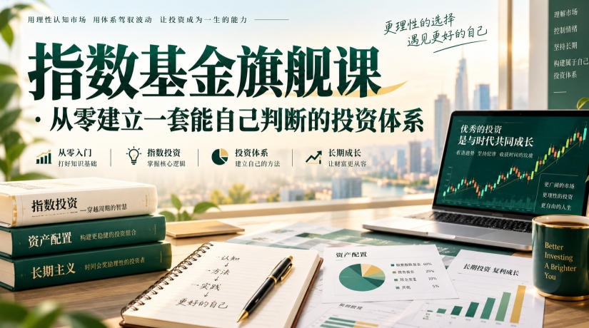 指数基金旗舰课·从零建立一套能自己判断的投zi体系插图 指数基金旗舰课·从零建立一套能自己判断的投zi体系插图