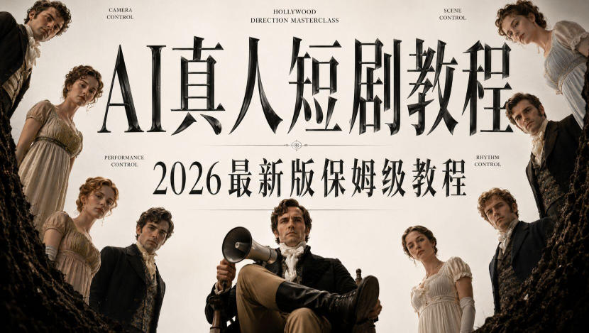AI真人短剧制作全流程,AI视频大佬专为零基础研制的AI短剧教程,保姆级教程,新手一学就会!