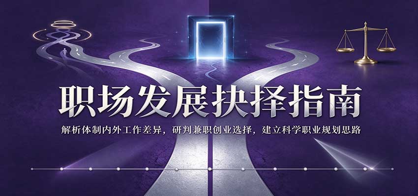 职场发展抉择指南：解析体制内外工作差异，研判兼职创业选择，建立科学职业规划思路