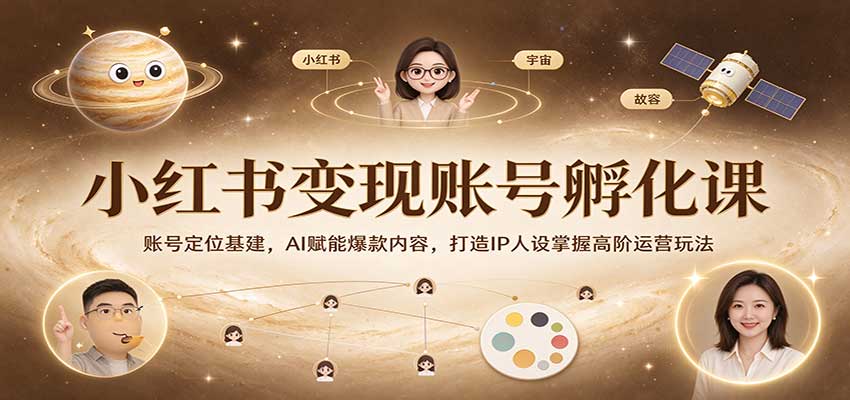 小红书变现账号孵化课:账号定位基建,AI赋能爆款内容,打造IP人设掌握高阶运营玩法插图 小红书变现账号孵化课:账号定位基建,AI赋能爆款内容,打造IP人设掌握高阶运营玩法插图