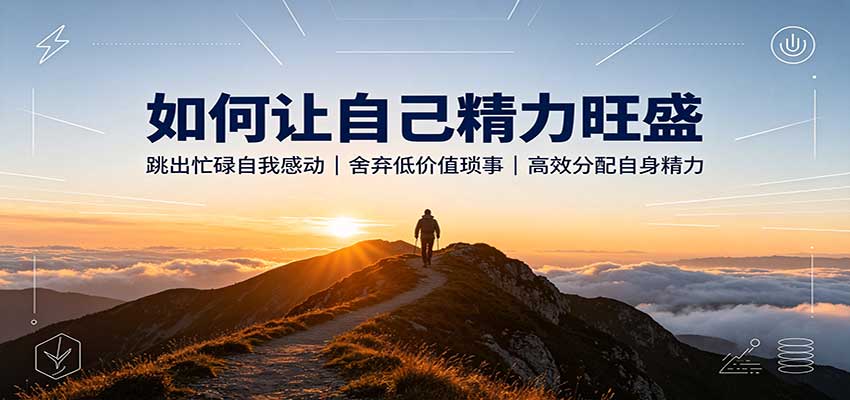 如何让自己精力旺盛:跳出忙碌自我感动,舍弃低价值琐事,高效分配自身精力