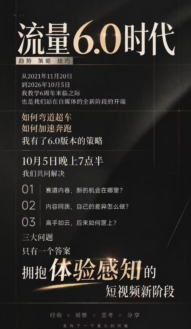 (20845期)流量6.0时代IP破局课:拆解流量1.0到6.0演变趋势+AI视觉辨识度+短视频内容实操策略插图2 (20845期)流量6.0时代IP破局课:拆解流量1.0到6.0演变趋势+AI视觉辨识度+短视频内容实操策略插图2