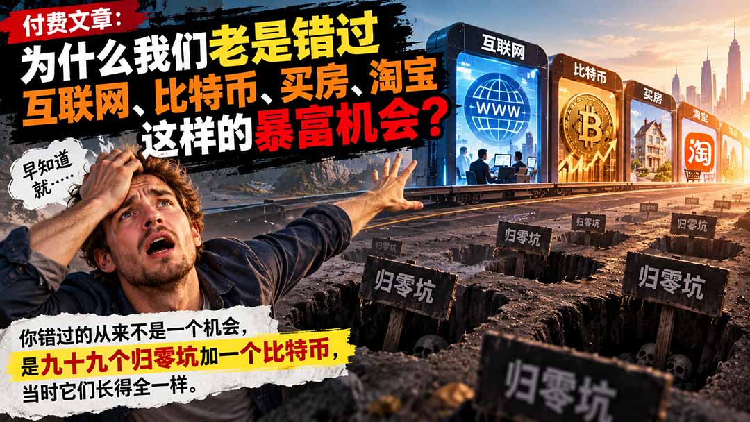 （20834期）付费文章：为什么我们老是错过互联网、比特币、买 房、淘宝这样的暴富机会？插图1