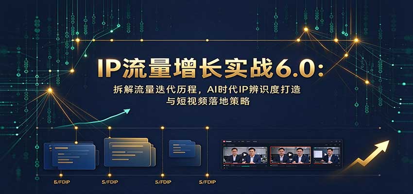 IP流量增长实战6.0:拆解流量迭代历程,AI时代IP辨识度打造与短视频落地策略插图 IP流量增长实战6.0:拆解流量迭代历程,AI时代IP辨识度打造与短视频落地策略插图