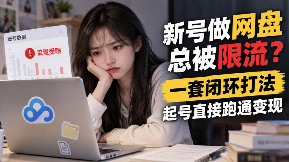 新号做网盘总被限流?一套闭环打法,起号直接跑通变现插图 新号做网盘总被限流?一套闭环打法,起号直接跑通变现插图
