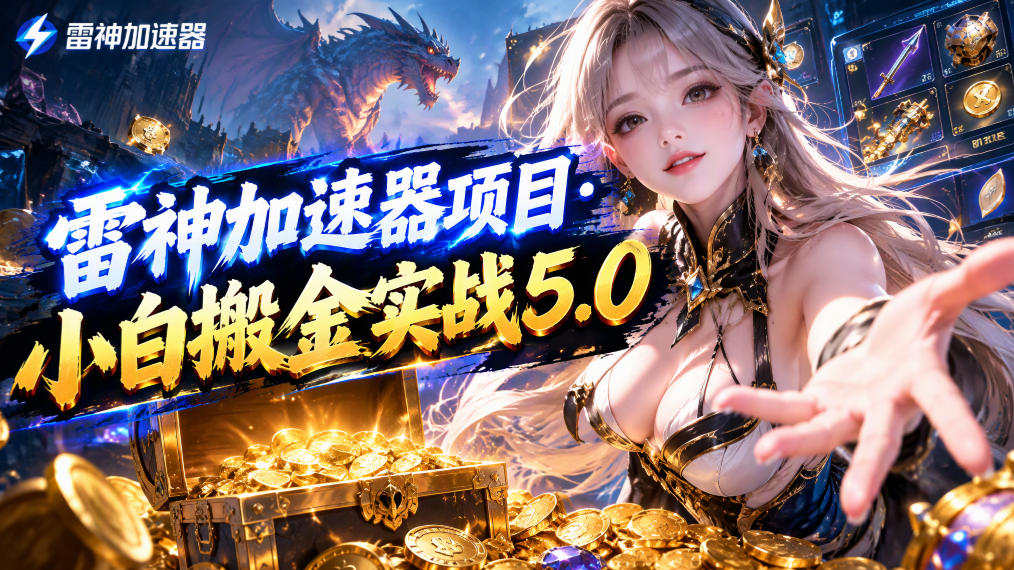 雷神加速器项目·小白搬金实战5.0，抖音W播100-150r，小白入局一天也能几十r插图