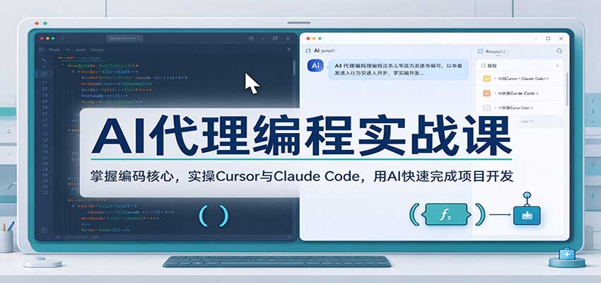 AI代理编程实战课:掌握编码核心,实操Cursor与Claude Code,用AI快速完成项目开发
